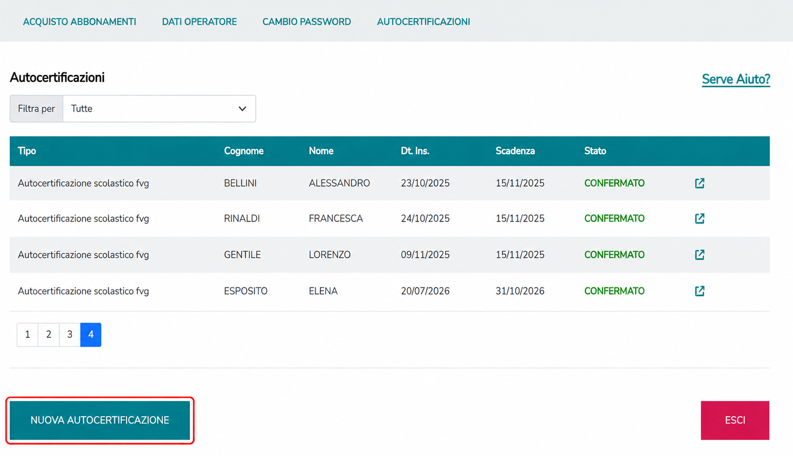 Guide rapide - autocertificazioni scolastici 03