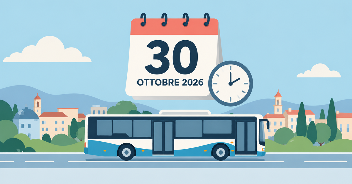 Annuncio trasporti_ calendario e autobus urbani