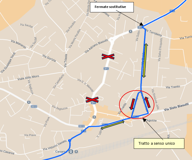 deviazione casarsa per 78^ sagra del vino