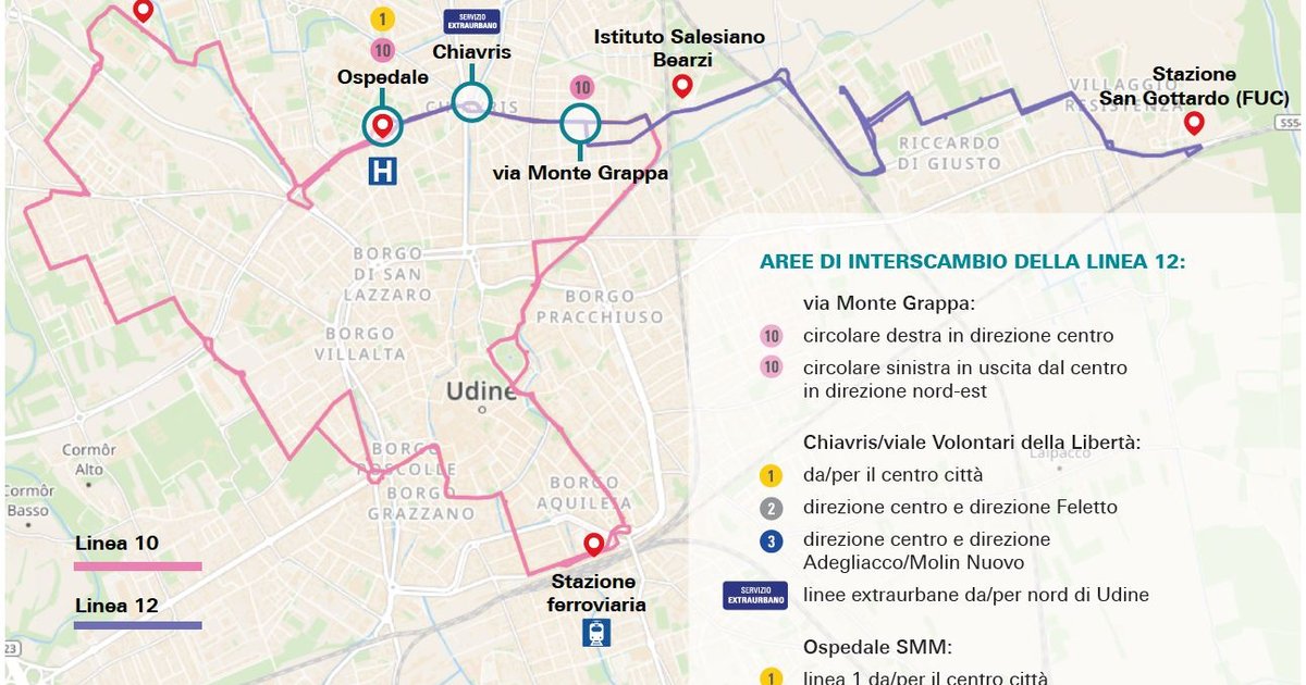 mappa linea 12