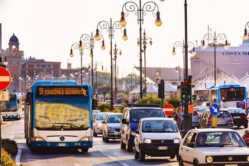 Linea urbana 9 di Trieste, lungo le rive.