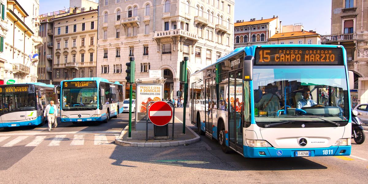 Piazza Goldoni a Trieste.