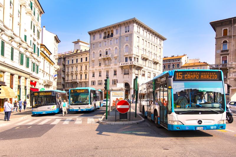 Piazza Goldoni a Trieste.