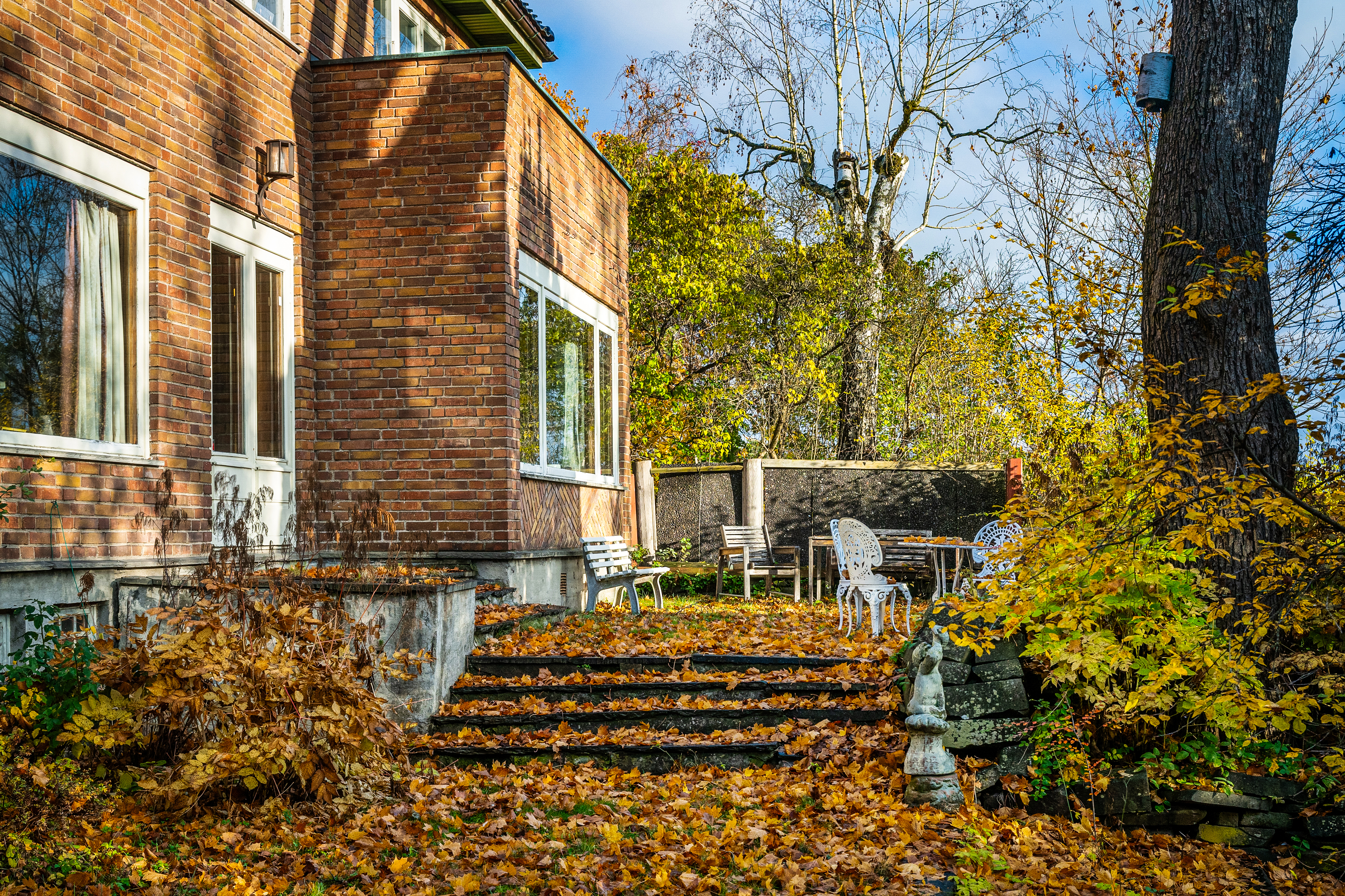 Flere uteplasser gir gode solforhold. 