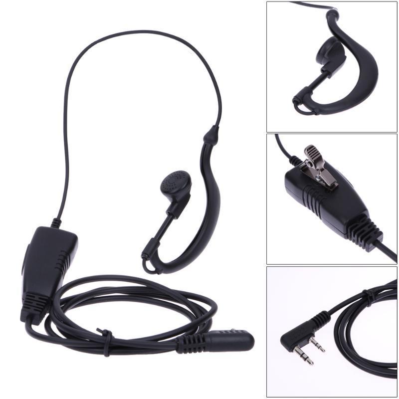 2 контактный наушник Mic PTT гарнитура для BAOFENG Kenwood Retevis две рации шпионский набор две рации