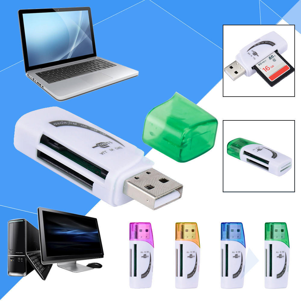Красочные для Micro SD SDHC TF м2 MS PRO DUO все в 1 USB 2.0 мульти чтения карт памяти карта памяти memorystick duo pro sony ms hx16b t1