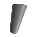 Legno conico sferico h 11 grigio