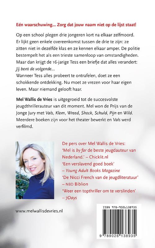 Bestel Schuld van Mel Wallis de Vries voordelig bij de grootste kinderboekwinkel van Nederland Bestel Schuld van Mel Wallis de Vries voordelig bij de grootste kinderboekwinkel van Nederland