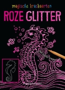Kraskaarten Roze glitter