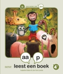 aap leest een boek
