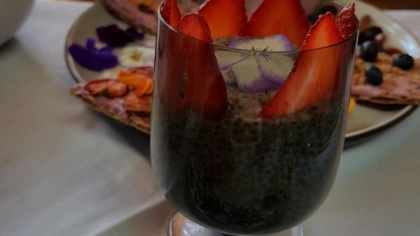 Böğürtlenli Chia Puding