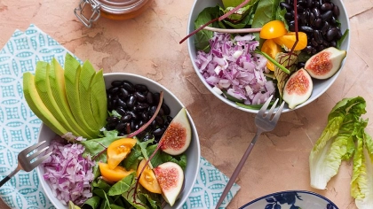 Siyah Fasulyeli Fit Salata