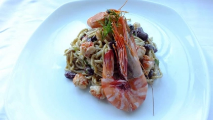 Karidesli Balsamik Sirkeli Spaghetti Makarna