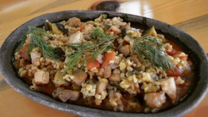 Bulgurlu Tavuk Etli Patlıcan