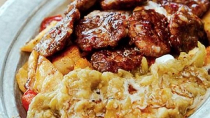 Közlenmiş Patlıcanlı Pınar Köfte