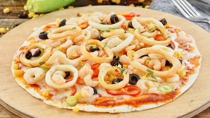 Deniz Mahsullü Lavaş Pizza