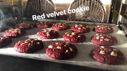 Çikolatalı Kırmızı kadife kurabiye