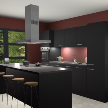 Zwarte keuken Lima 25789