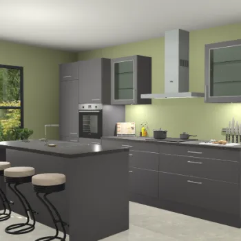 Onyxgrijze keuken Canada 26081
