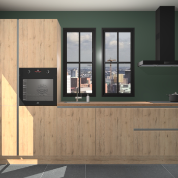 Madera natuur greeploze keuken Brussel 26378