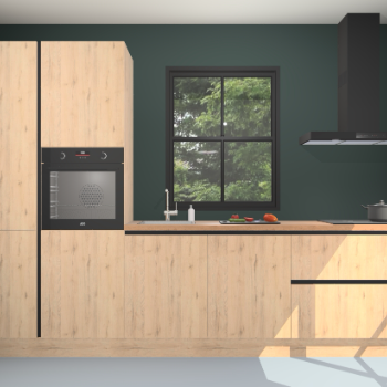 Madera natuur greeploze keuken Brussel 26381
