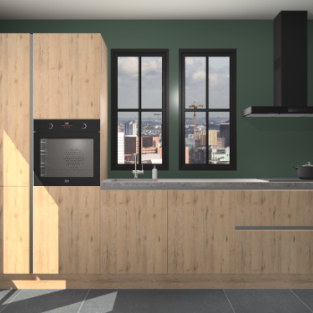 Madera natuur greeploze keuken Brussel 26444