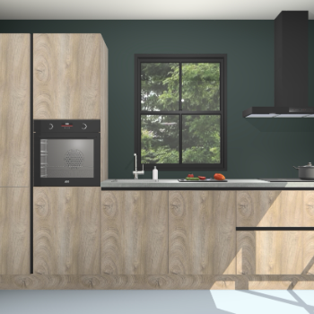 Cantaro eiken greeploze keuken Brussel 26539