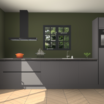 Onyxgrijze greeploze keuken Sofia 26399
