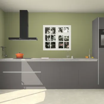 Onyxgrijze greeploze keuken Sofia 26408