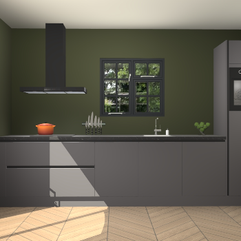 Onyxgrijze greeploze keuken Sofia 26417