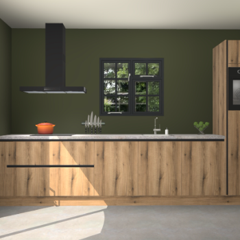 Gouden eiken greeploze keuken Sofia 27205