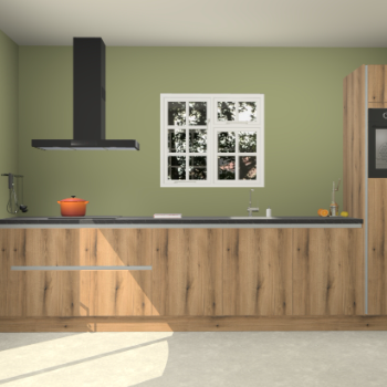Gouden eiken greeploze keuken Sofia 27208