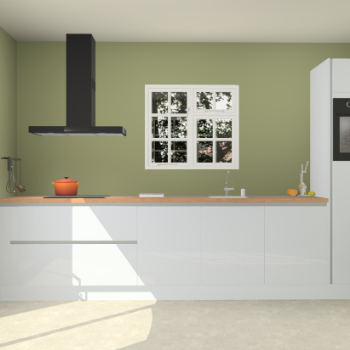 Sneeuwwitte hoogglans greeploze keuken Sofia 27258