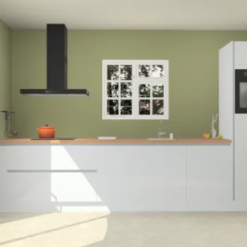 Sneeuwwitte hoogglans greeploze keuken Sofia 27258