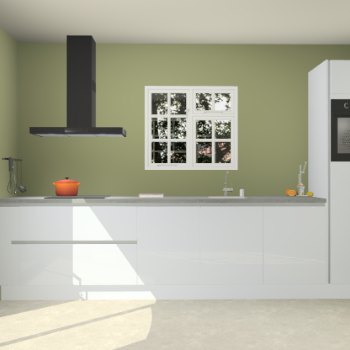 Sneeuwwitte hoogglans greeploze keuken Sofia 27264