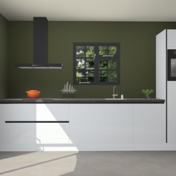 Sneeuwwitte hoogglans greeploze keuken Sofia 27273