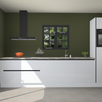 Sneeuwwitte hoogglans greeploze keuken Sofia 27279