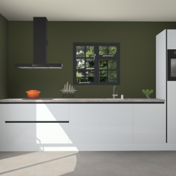 Sneeuwwitte hoogglans greeploze keuken Sofia 27285