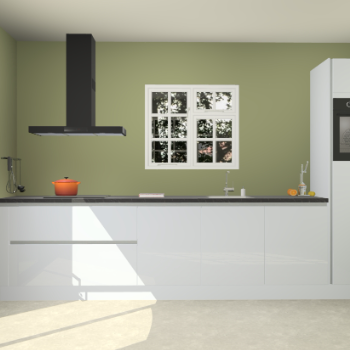 Sneeuwwitte hoogglans greeploze keuken Sofia 27288