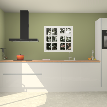 Zijdegrijze hoogglans greeploze keuken Sofia 27302