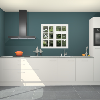 Zijdegrijze hoogglans keuken Sofia 27306