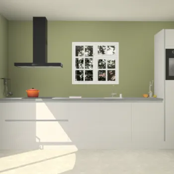 Zijdegrijze hoogglans greeploze keuken Sofia 27308