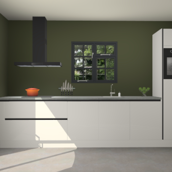 Zijdegrijze hoogglans greeploze keuken Sofia 27311