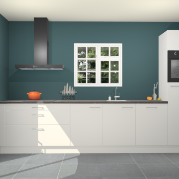 Zijdegrijze hoogglans keuken Sofia 27312
