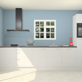 Zijdegrijze hoogglans keuken Sofia 27313