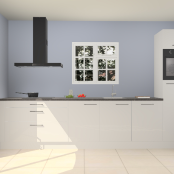 Zijdegrijze hoogglans keuken Sofia 27315