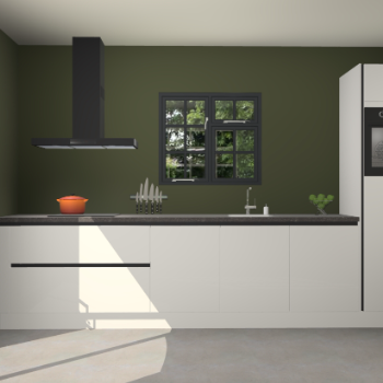 Zijdegrijze hoogglans greeploze keuken Sofia 27317