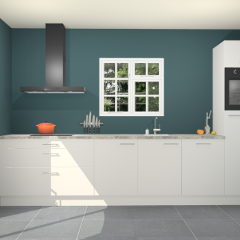 Zijdegrijze hoogglans keuken Sofia 27318