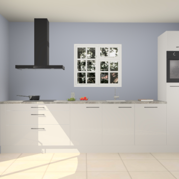 Zijdegrijze hoogglans keuken Sofia 27321