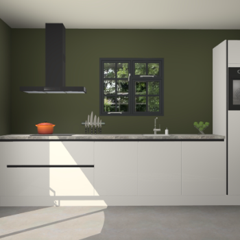 Zijdegrijze hoogglans greeploze keuken Sofia 27323